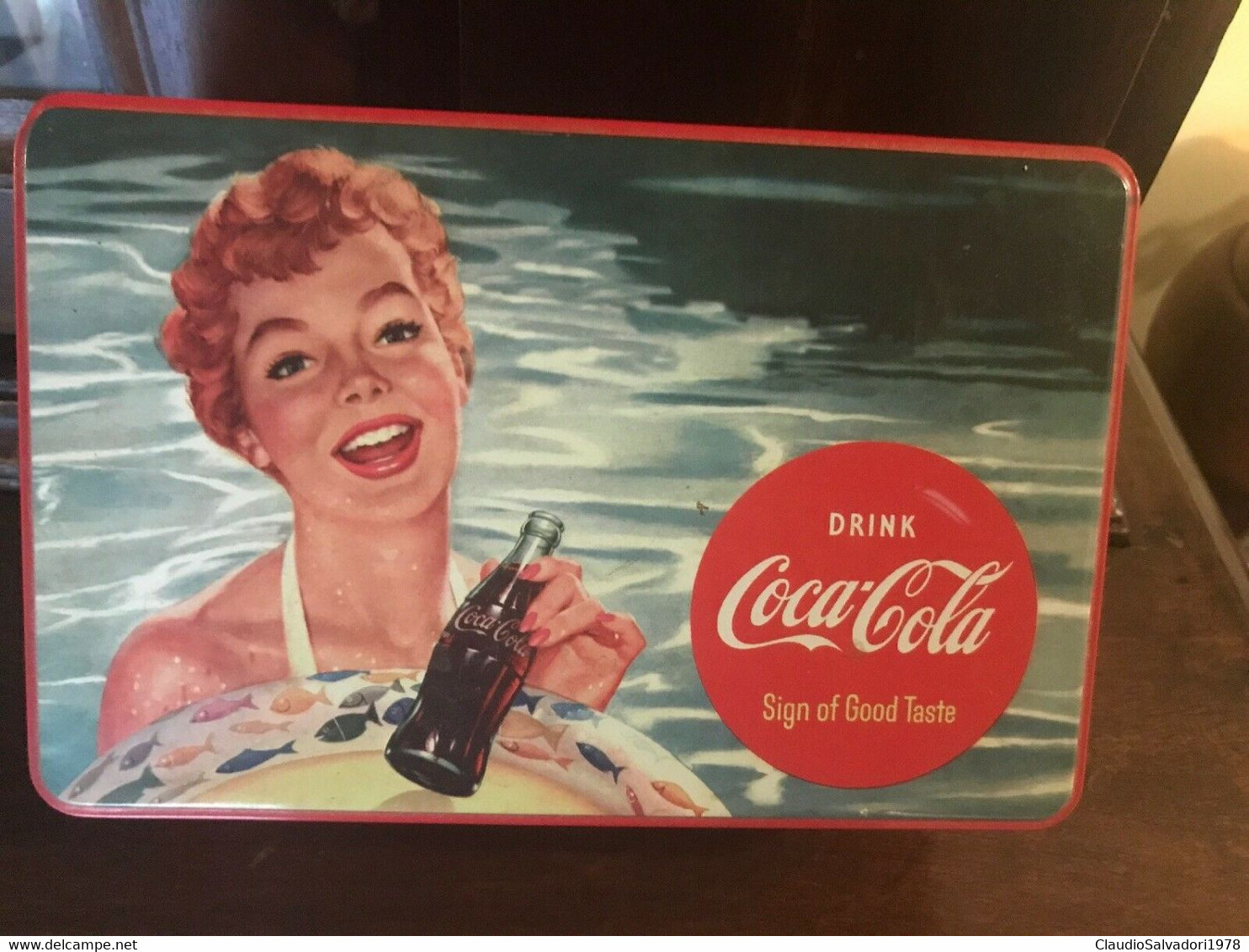 SCATOLA DI LATTA COCA COLA VINTAGE CM 12,5X9,2 - Dosen