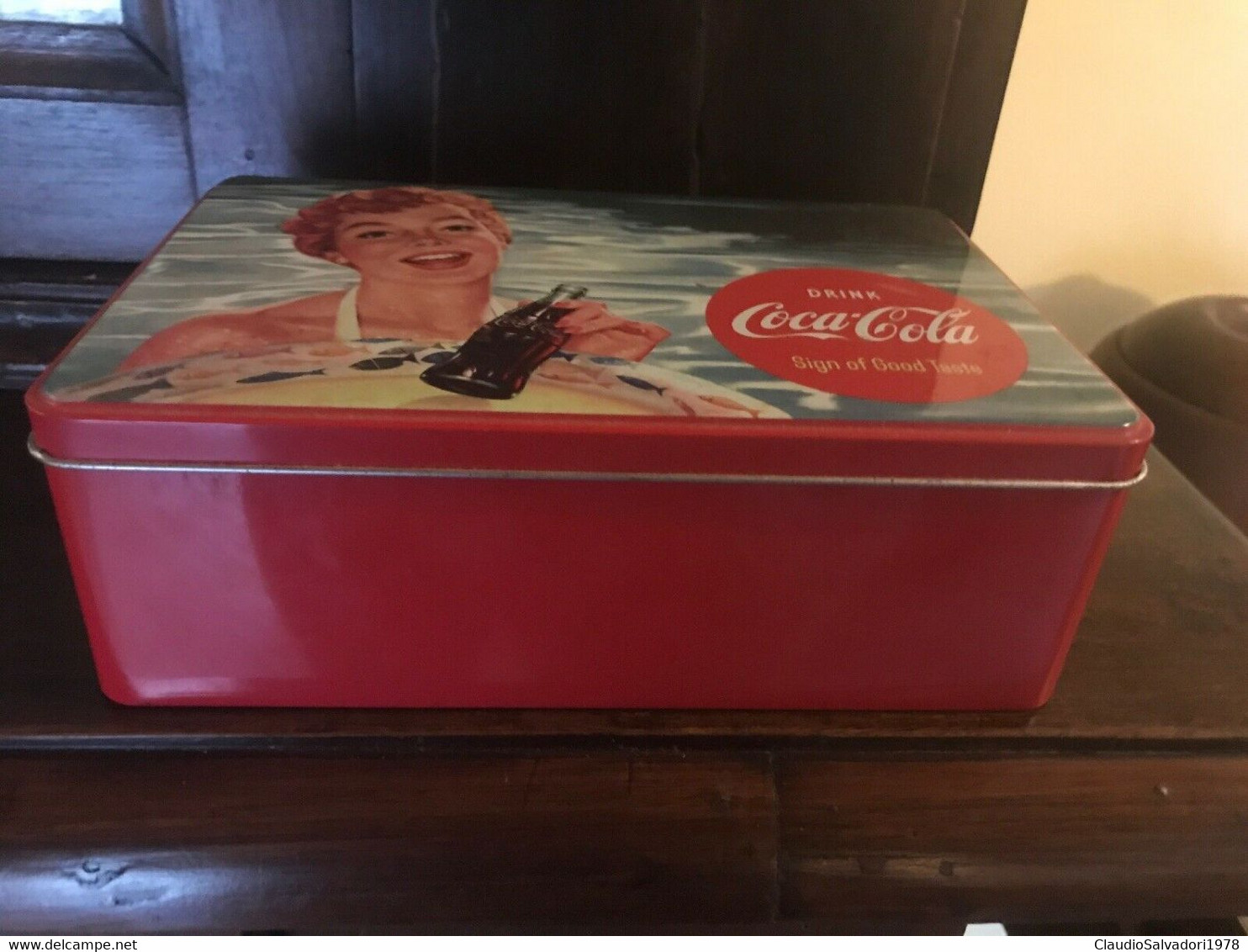 SCATOLA DI LATTA COCA COLA VINTAGE CM 12,5X9,2 - Dosen