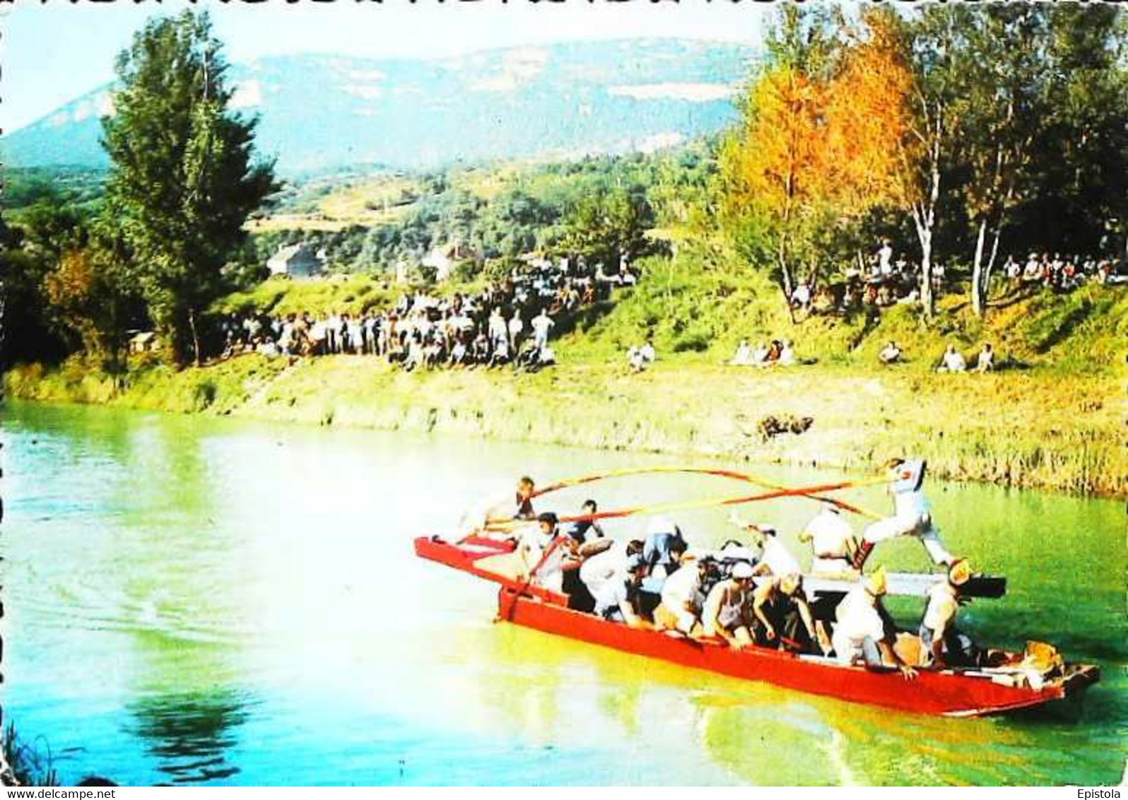 ► JOUTE NAUTIQUE - Sur Le RHONE Env De Vienne  1950s (Fischerstechen - Water Jousting) - Regionale Spiele