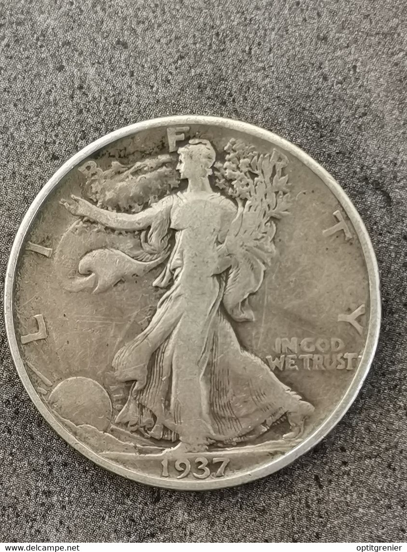 HALF DOLLAR LIBERTY WALKING 1937 ARGENT USA ETATS UNIS D'AMERIQUE / UNITED STATES OF AMERICA SILVER - 1916-1947: Liberty Walking (Liberté Marchant)