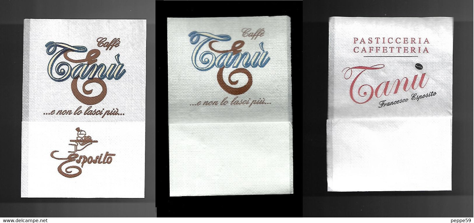 3 Tovagliolino Da Caffè - Caffè Tanù - Company Logo Napkins