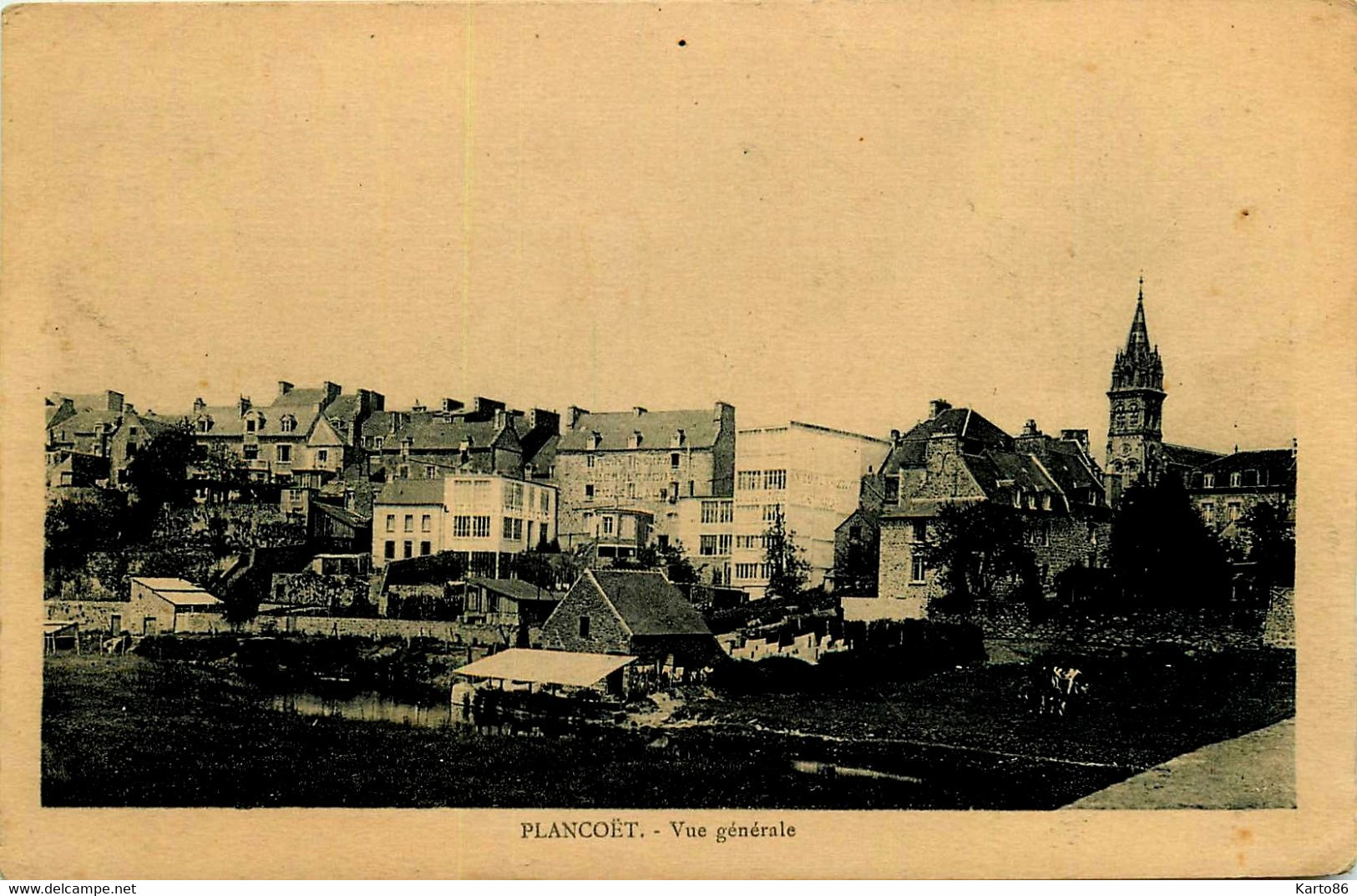 Plancoët * Vue Générale Du Village * Lavoir - Plancoët