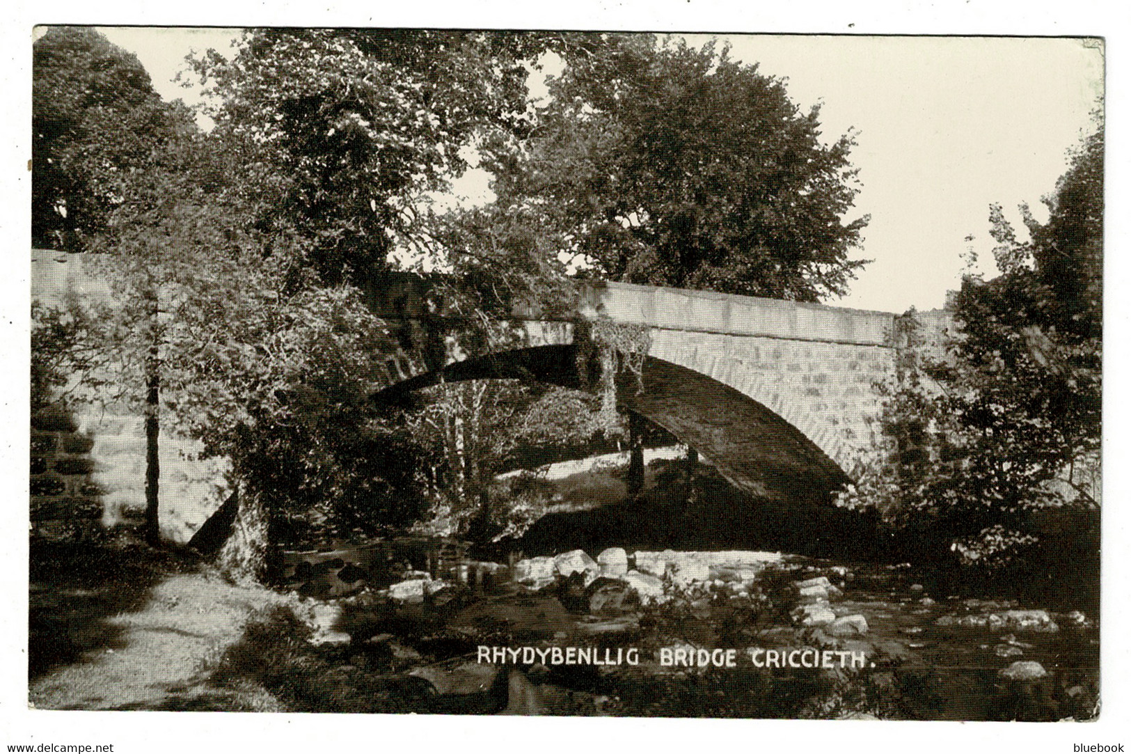 Ref 1482 - 1912 Photo Postcard - Rhydybenllig Bridge - Criccieth Caernarvonshire Wales - Caernarvonshire