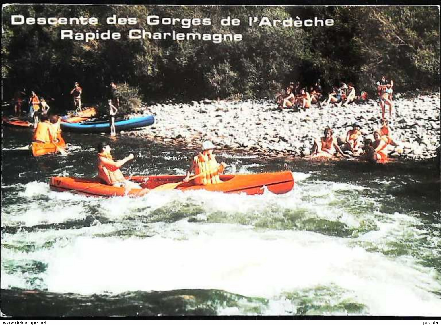► River Kayak -  France - Gorges De L'Ardèche - Passage Du  "Rapide Charlemagne" - Rowing