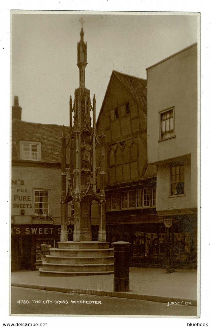 Ref  1483  -  Judges Real Photo Postcard - The City Cross & Pillar Box Winchester - Hampshire - Winchester