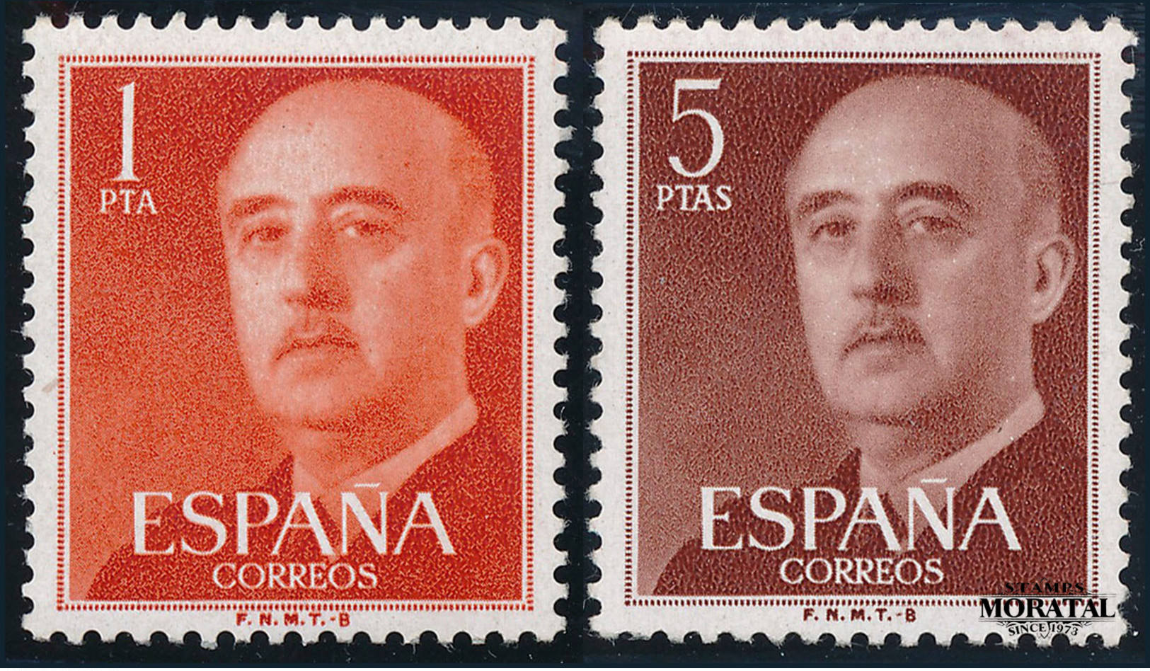 1960 Espagne  Yv 971/972 General Franco-B Série Générale **SC TTB Très Beau, Neuf Sans Charnière﻿  (Yvert&Tellier) - Ungebraucht