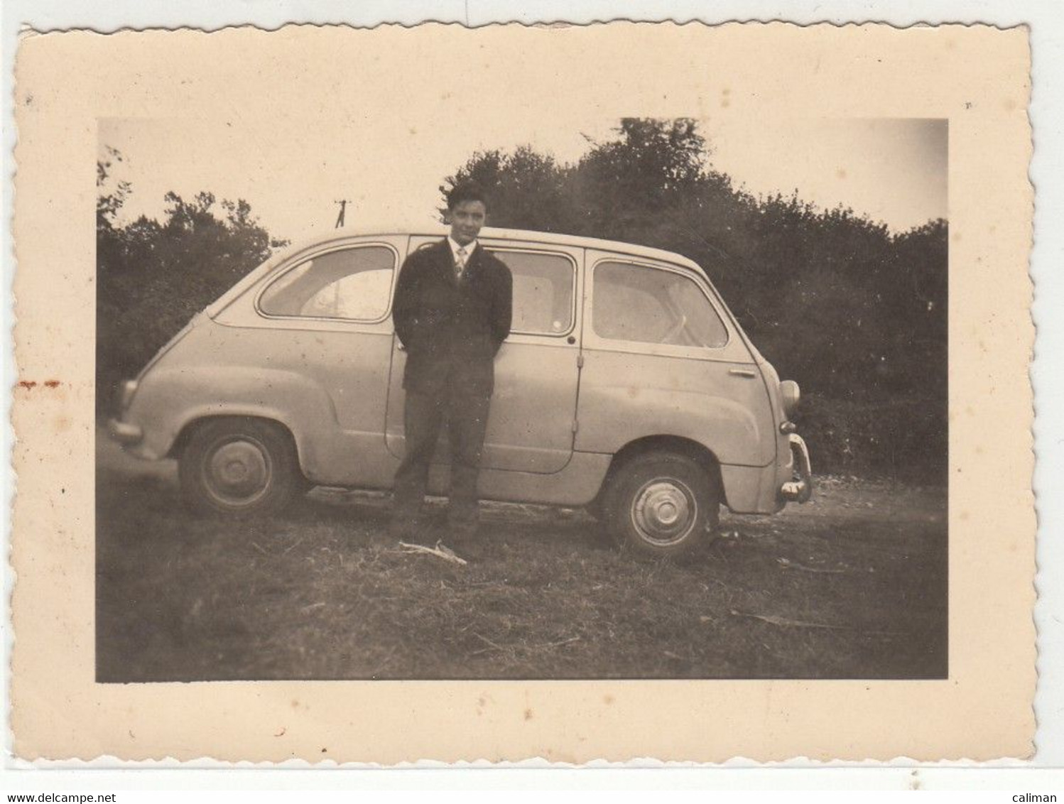 AUTO CAR VOITURE FIAT 600 MULTIPLA - FOTO ORIGINALE - Coches