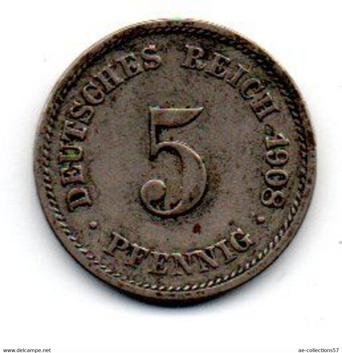 Allemagne - 5 Pfennig 1908 G TTB - 5 Pfennig