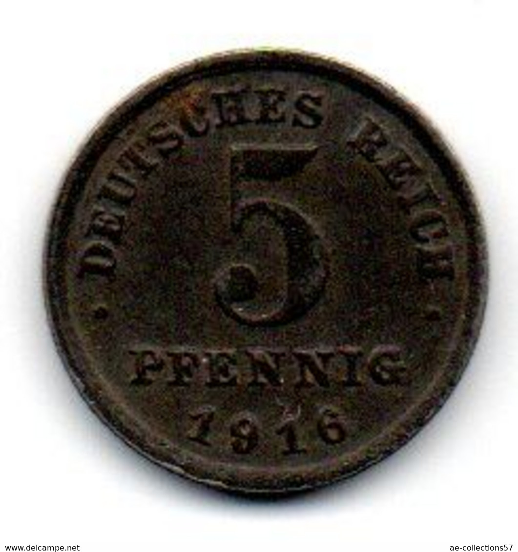 Allemagne - 5 Pfennig 1916 G TTB - 5 Pfennig