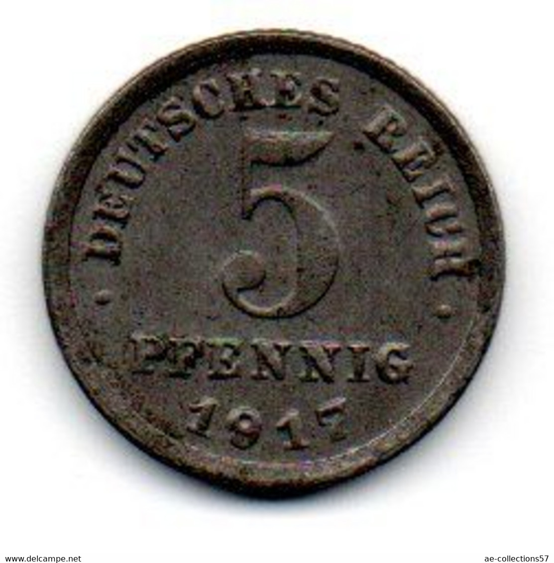 Allemagne - 5 Pfennig 1917 G TTB - 5 Pfennig