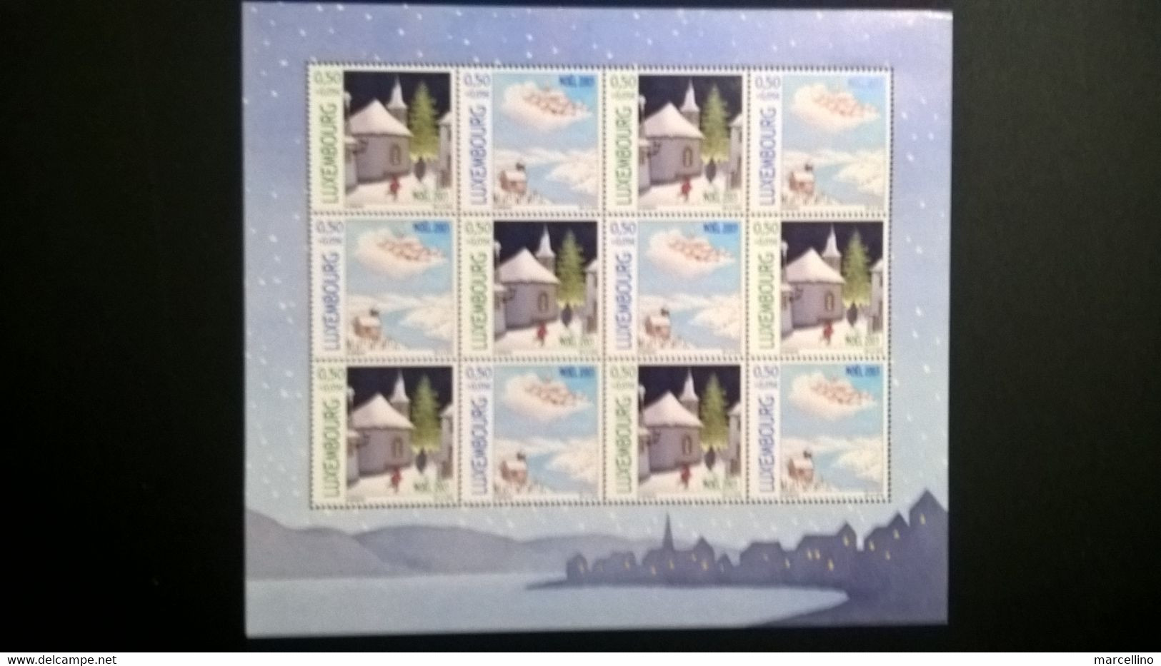 Feuille Complète 12 Timbres Nöel 2003 Neufs Sans Charnière - Volledige Vellen