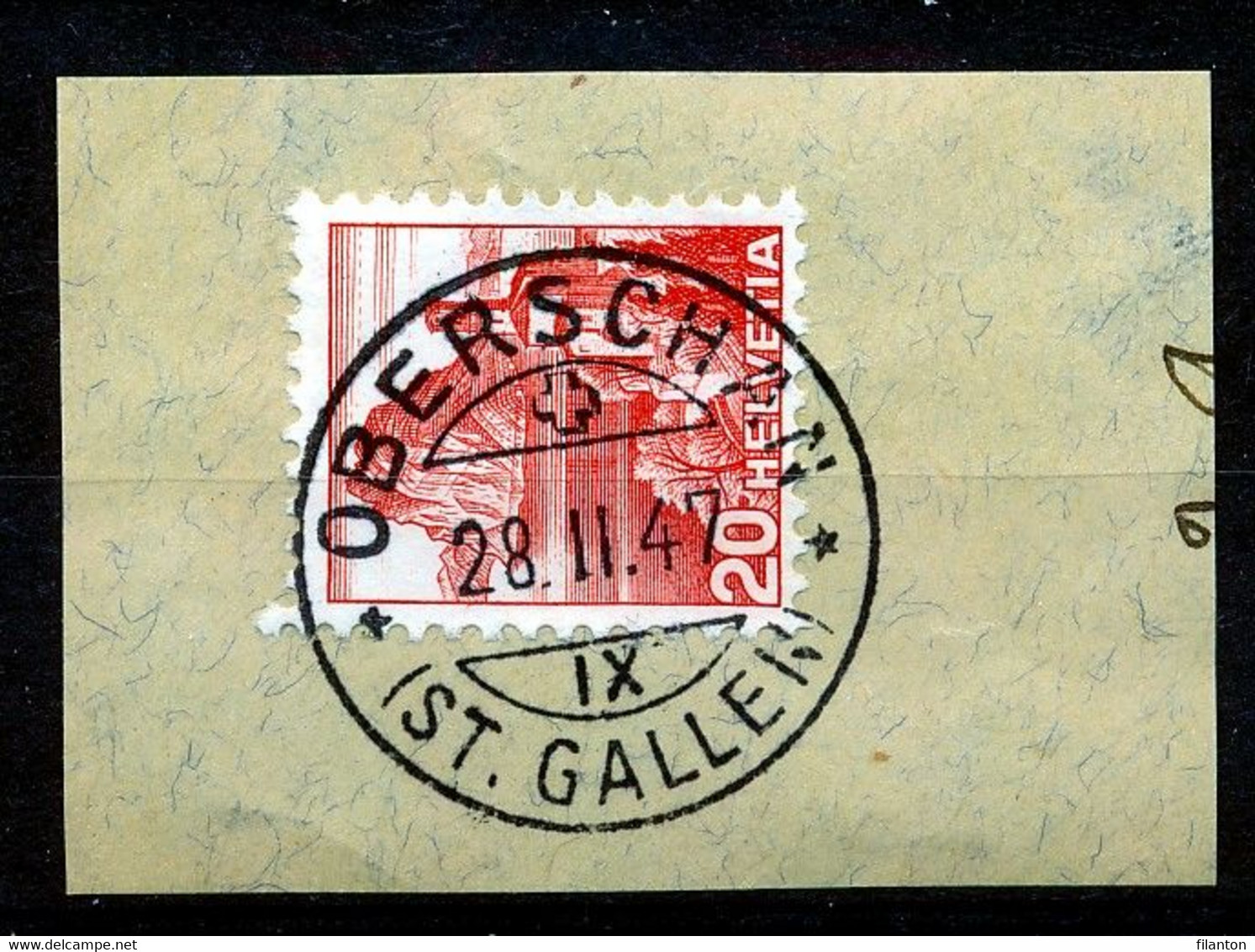 Mi Nr 327 -  Stempel "OBERSCHAN" - Kanton Sankt-Gallen - (ref. 3198) - Other & Unclassified