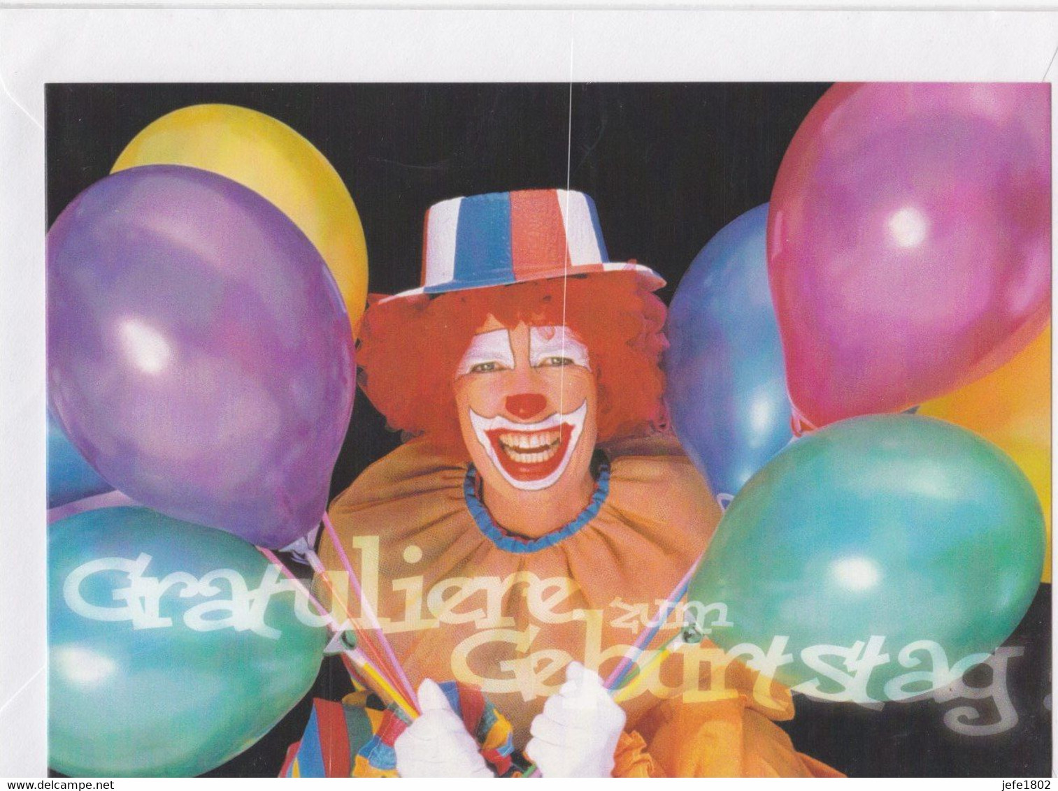 Postogram 181 D / 00 - Gratuliere Zum Geburtstag - Balloons - Clown - Postogram