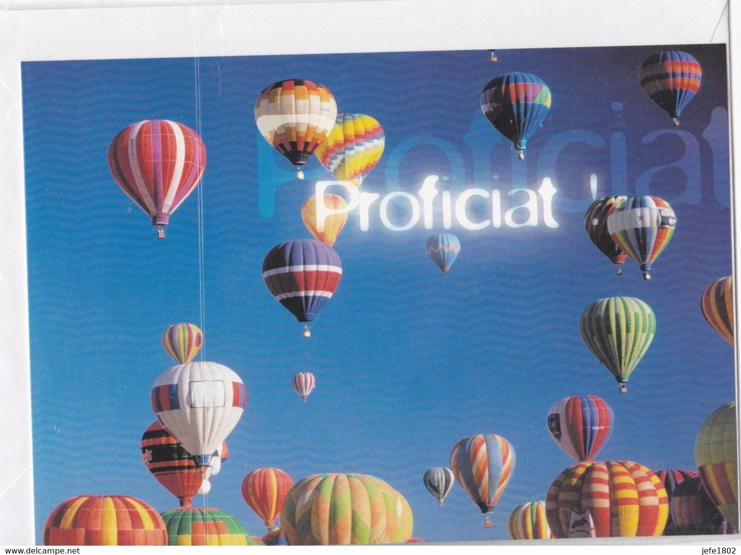 Postogram 185 N  / 00 - Proficiat - Hot Air Balloons - Postogram