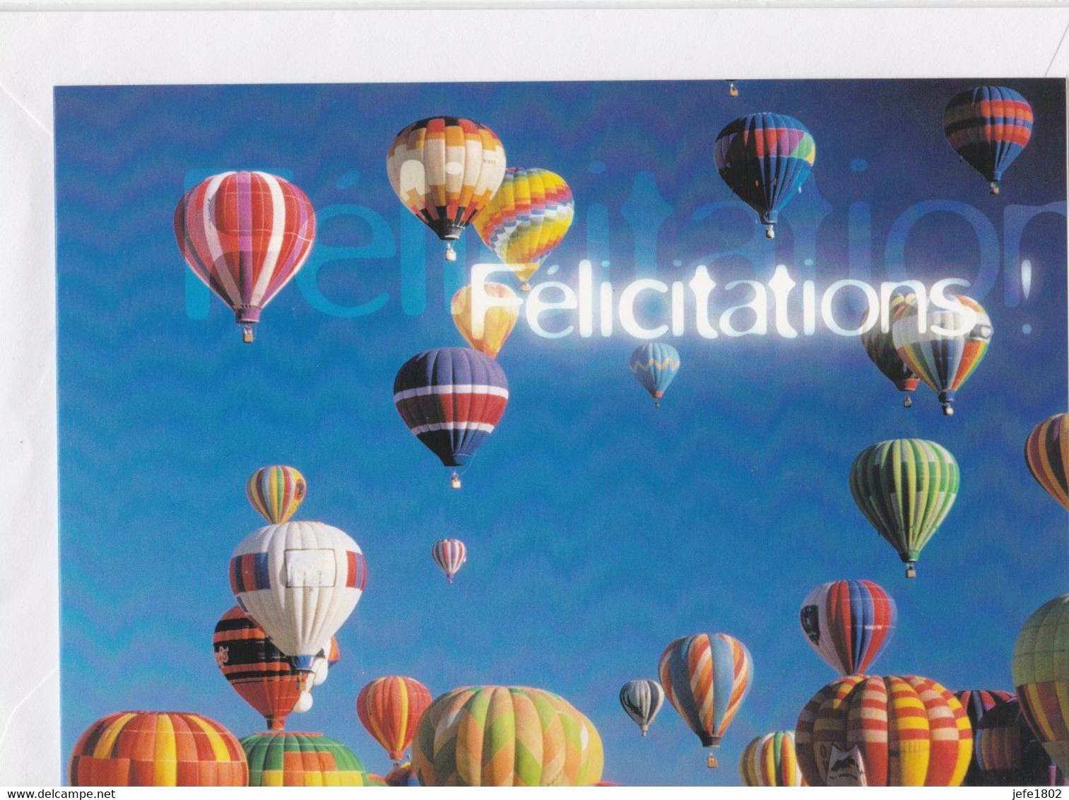 Postogram 186 F  / 00 - Félicitations - Hot Air Balloons - Postogram