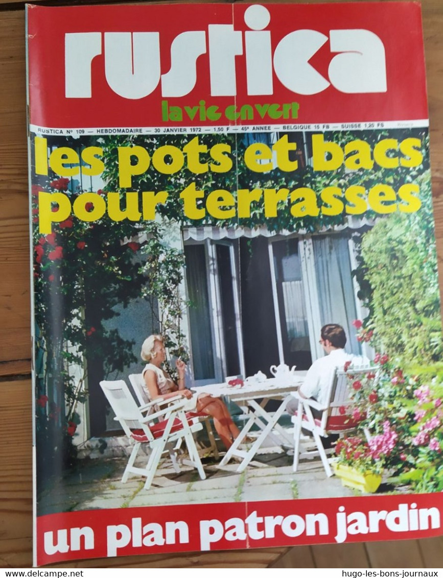 Rustica_N°109_30 Janvier 1972_les Pots Et Bacs Pour Terrasses_un Plan Patron Jardin - Garden