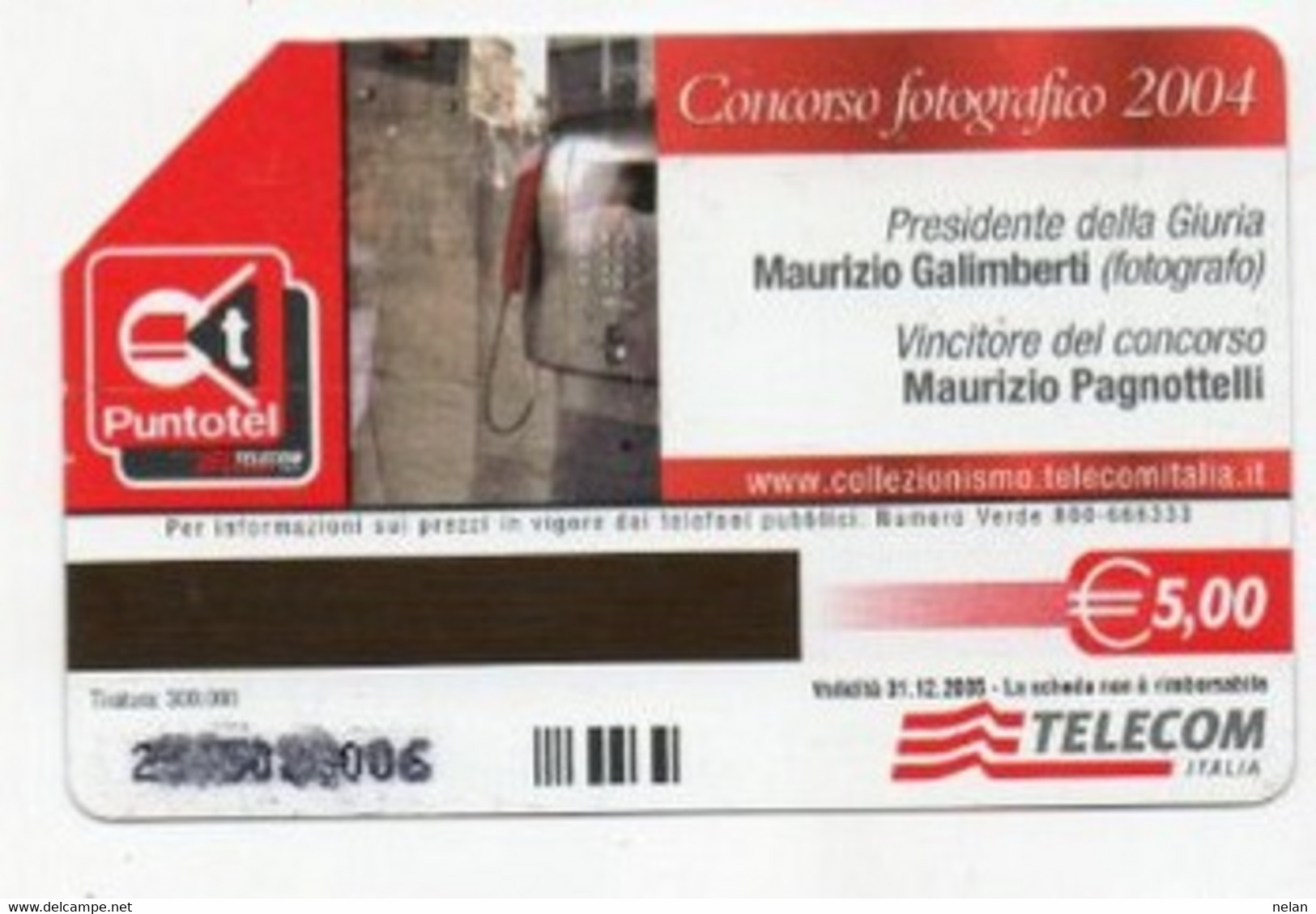 SCHEDA TELEFONICA - PHONE CARD - ITALIA - TELECOM - MAURIZIO PAGNOTTELLI TI SPARKLE ROMA - Telefone