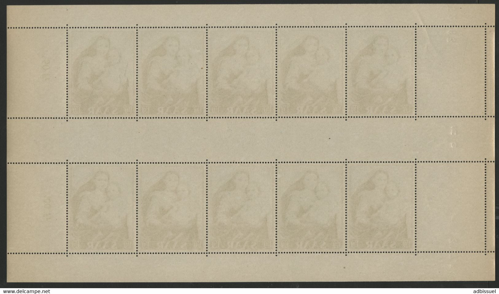 SARRE / SAAR N° 331 à 333. 3 Feuilles Complètes De10 Ex. Avec Coins Datés. NEUFS SANS CHARNIERE ** (MNH). TB - Nuovi