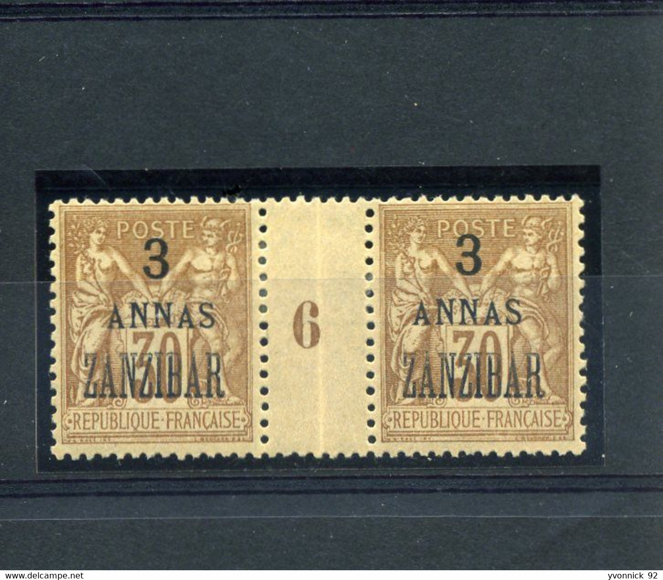 Zanzibar -  1 Millésimes 1906 Surch.3 Annas_ N° 6 - Autres & Non Classés