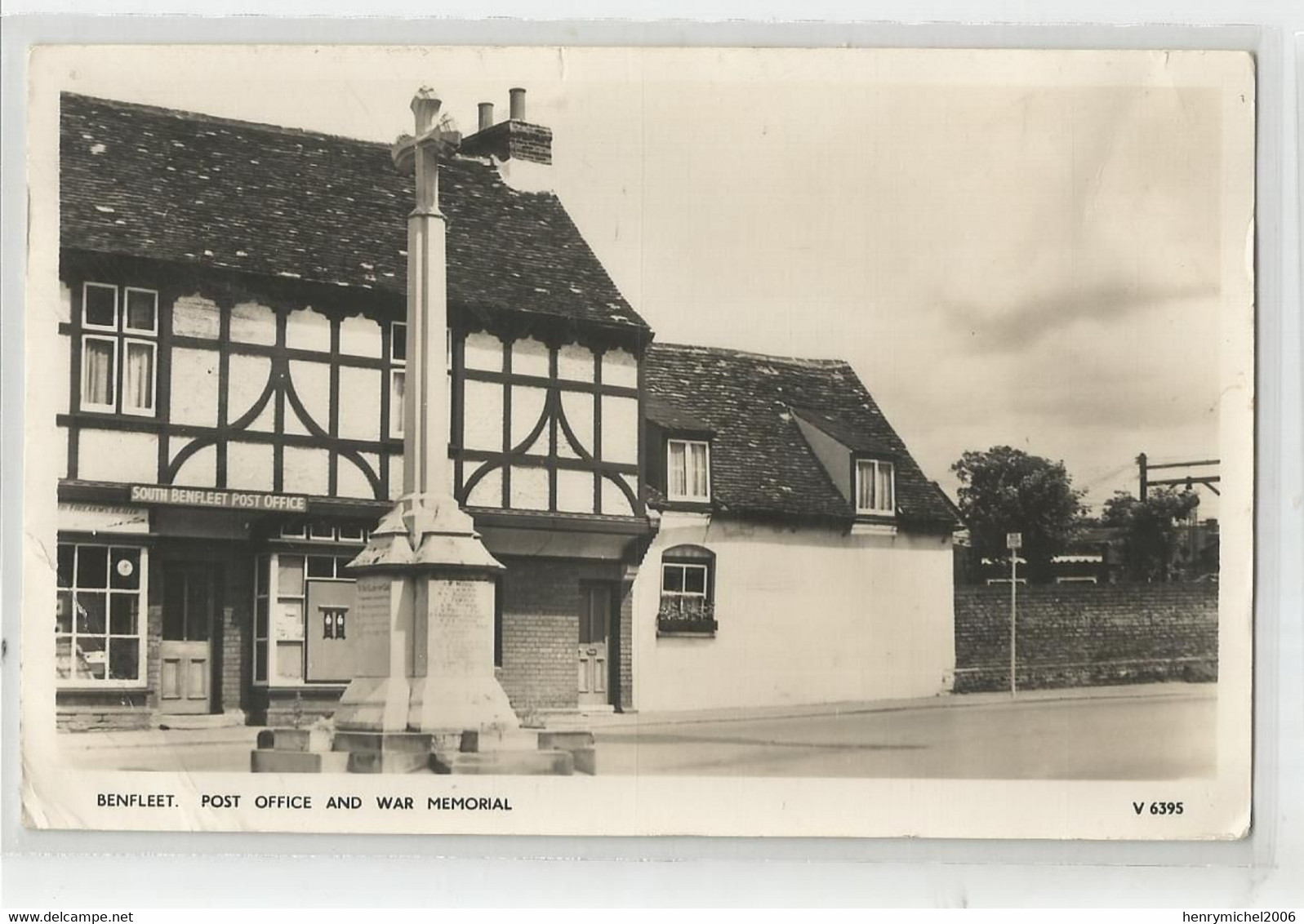 Angleterre England Benfleet Post Office And War Memorial Cachet Southend On Sea 1958 - Southend, Westcliff & Leigh