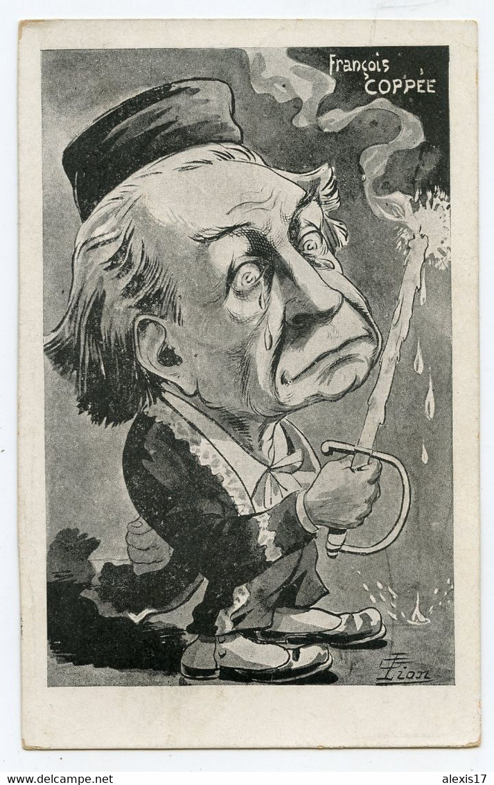 Illustrateur Gustave Lion. Caricature Satirique. François Édouard Joachim Coppée Poète, Dramaturge Et Romancier Français - Lion