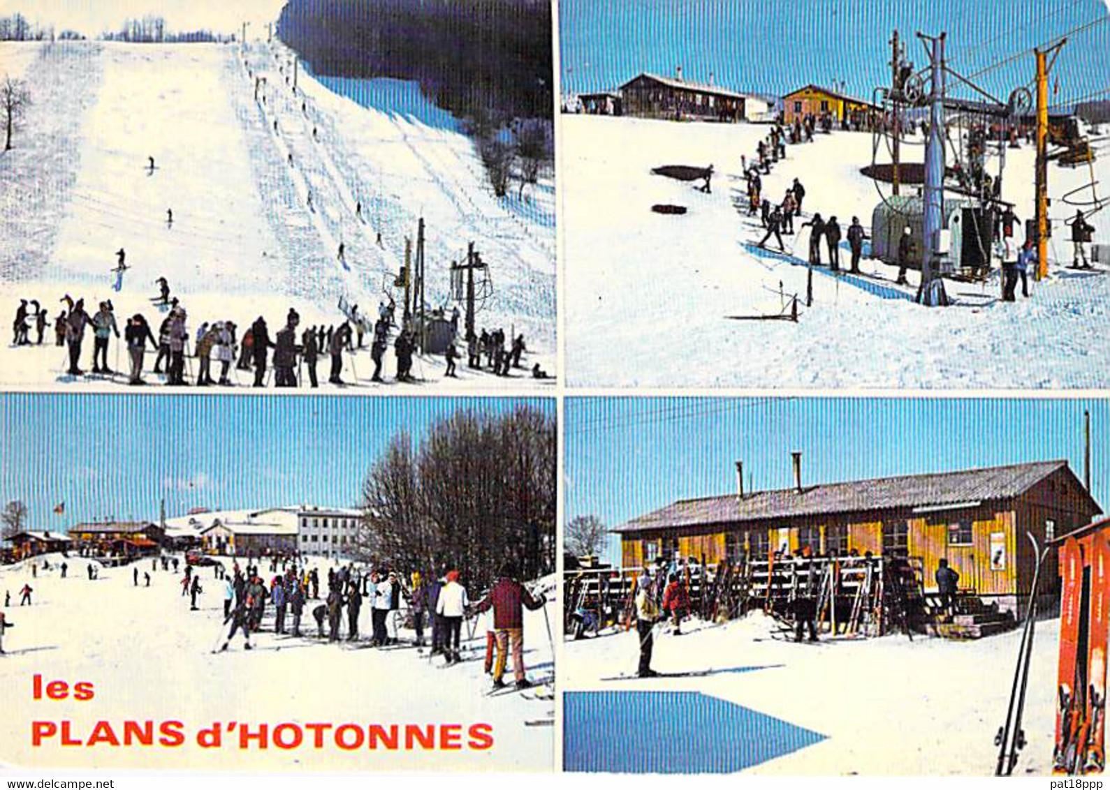 01 - LES PLANS D'HOTONNES : Multivues ( Animation - Pistes De Ski - Remonte Pentes ...) CPA Village ( 270 Habitants) Ain - Non Classés