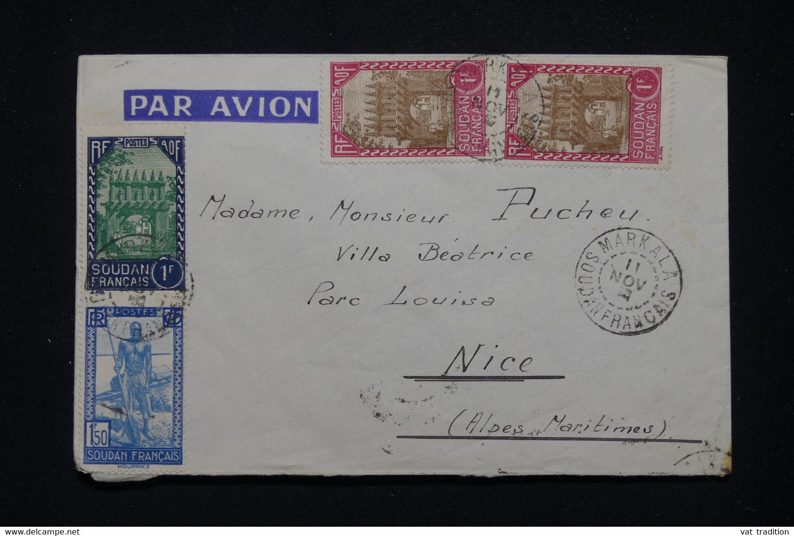 SOUDAN - Enveloppe De Markala Pour Nice En 1941 Par Avion -  L 96098 - Lettres & Documents