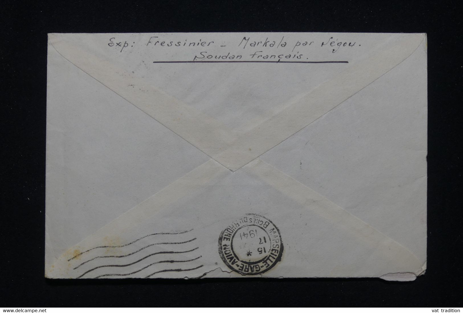 SOUDAN - Enveloppe De Markala Pour Nice En 1941 Par Avion -  L 96098 - Cartas & Documentos