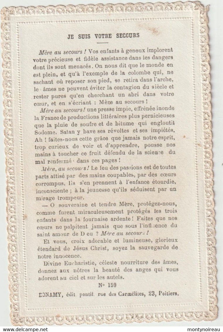 Vieux Papier : Image  Pieuse :  église , Romagny-Bonamy ? , Imp à Poitiers - Devotieprenten