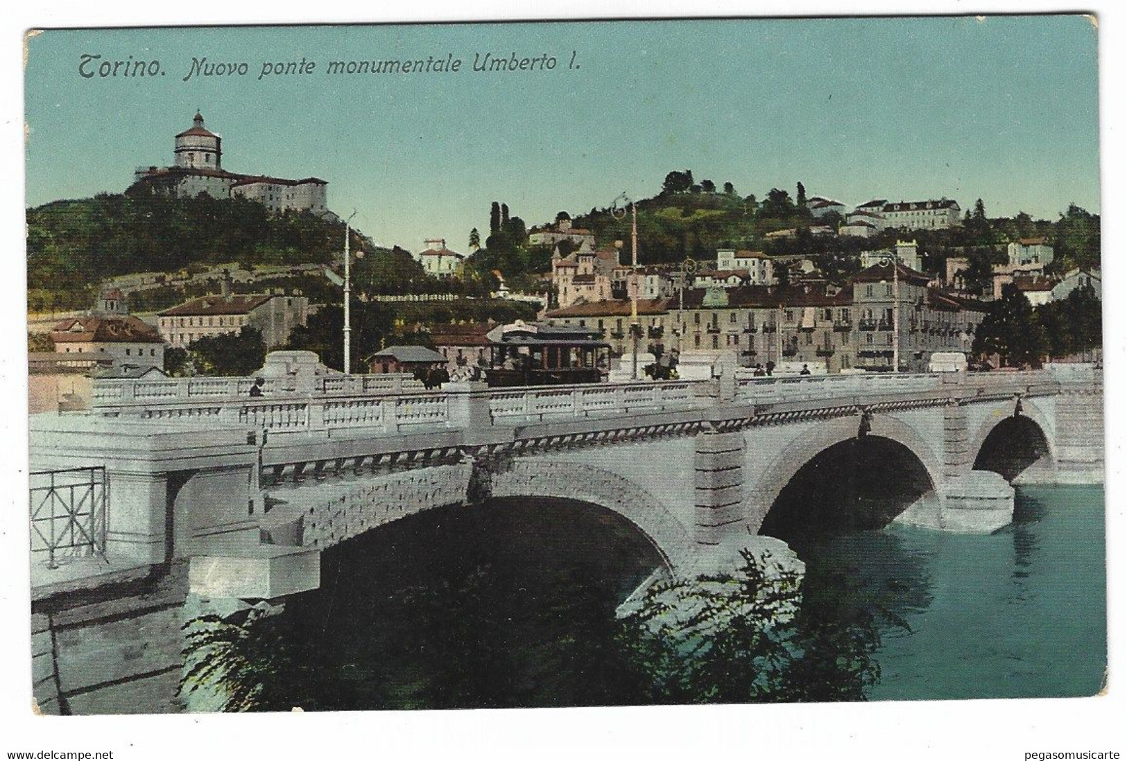 10.085 - TORINO NUOVO PONTE MONUMENTALE UMBERTO I - 1930 CIRCA Animata Tram - Ponts