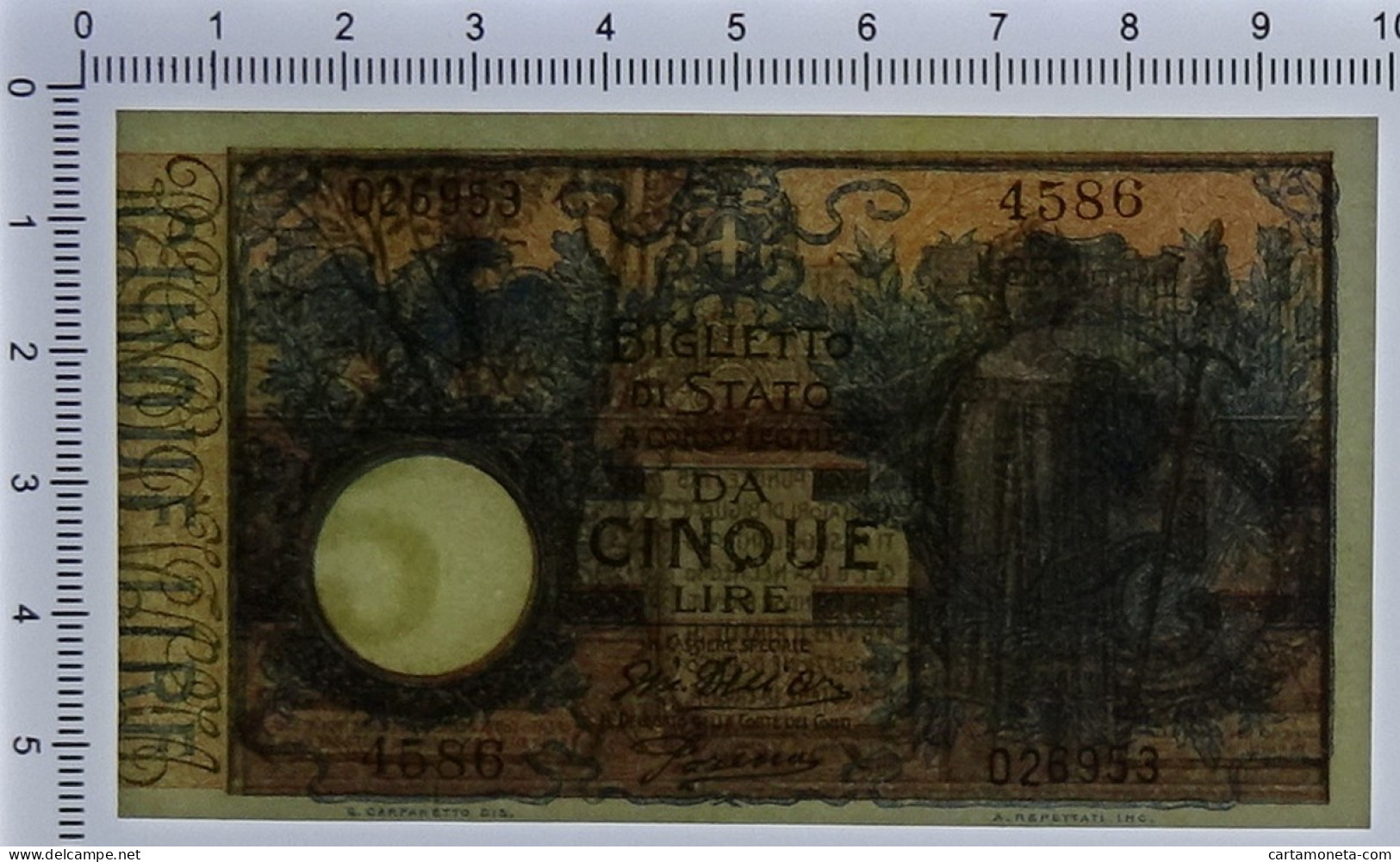 5 LIRE BIGLIETTO DI STATO VITTORIO EMANUELE III FLOREALE 14/10/1917 SUP+ - Regno D'Italia – Other