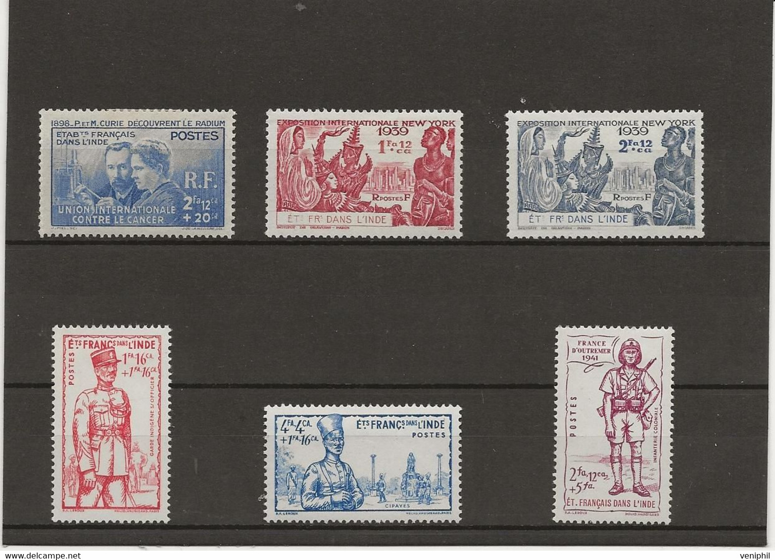 INDES - TIMBRES N+ 115 A 117 + N°123 A 125 NEUF CHARNIERE - ANNEE 1938-41 - COTE : 18,10 € - Nuevos