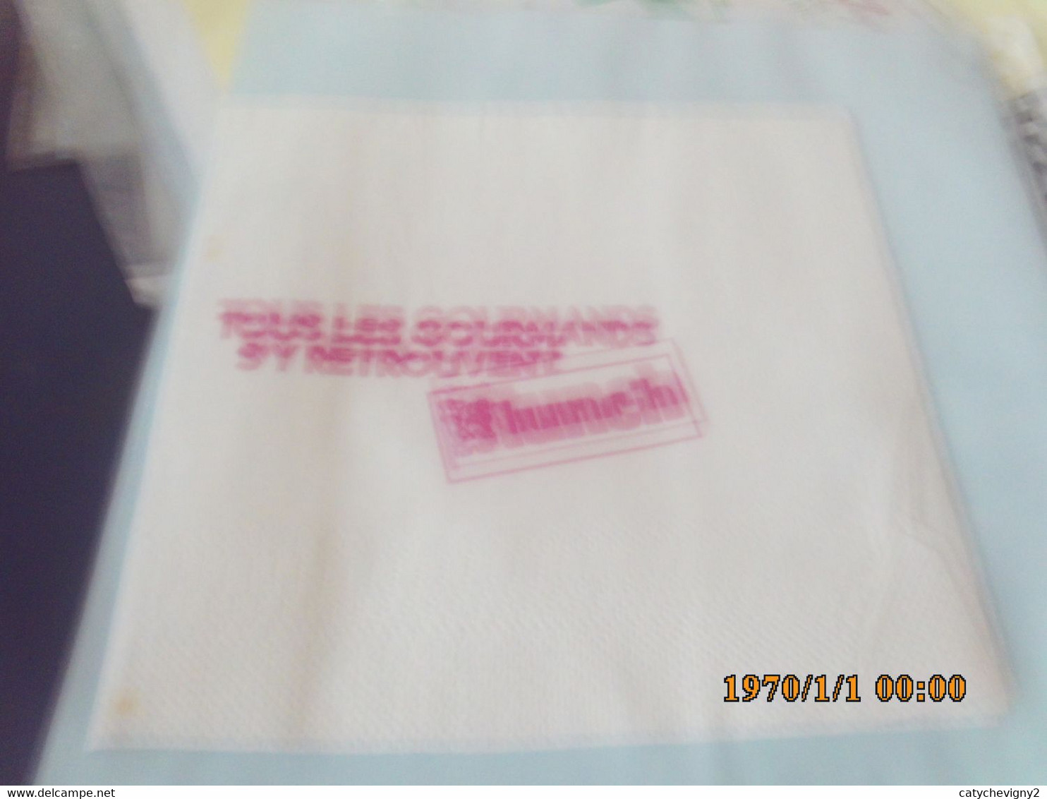 SERVIETTE PUBLICITAIRE PAPIER POUR  LES RESTAURANTS FLUNCH ANCIENNE - Serviettes Publicitaires