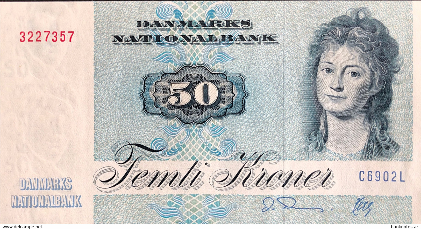 Denmark 50 Kroner, P-50i (1990) - AU+ - Signature Varity - Denemarken