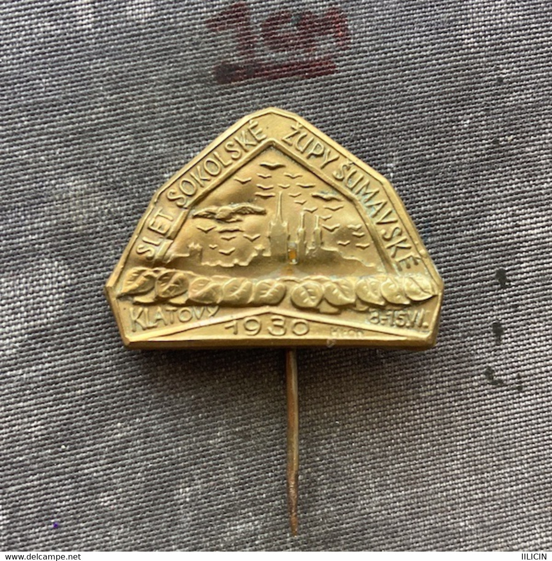 Badge Pin ZN010275 - Gymnastics Sokol Czechoslovakia Zupa Sumavska Klatovy 1930 - Gymnastique