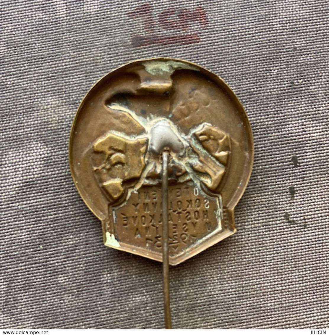 Badge Pin ZN010286 - Gymnastics Sokol Czechoslovakia Hostalkova Vsetin 1931 - Gymnastique