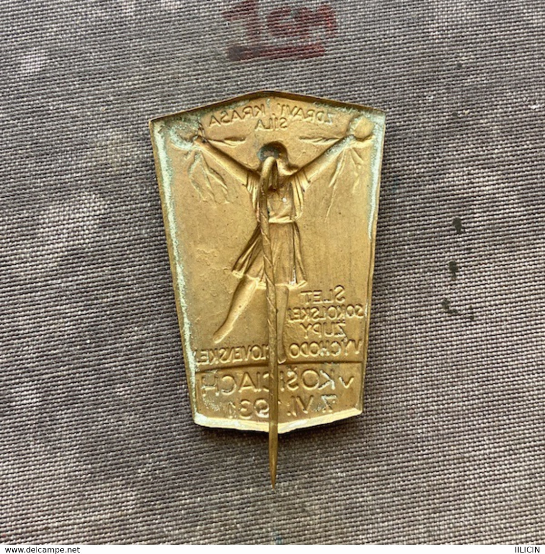 Badge Pin ZN010290 - Gymnastics Sokol Czechoslovakia Zupa Vychodoslovenska Kosice 1931 - Gymnastique