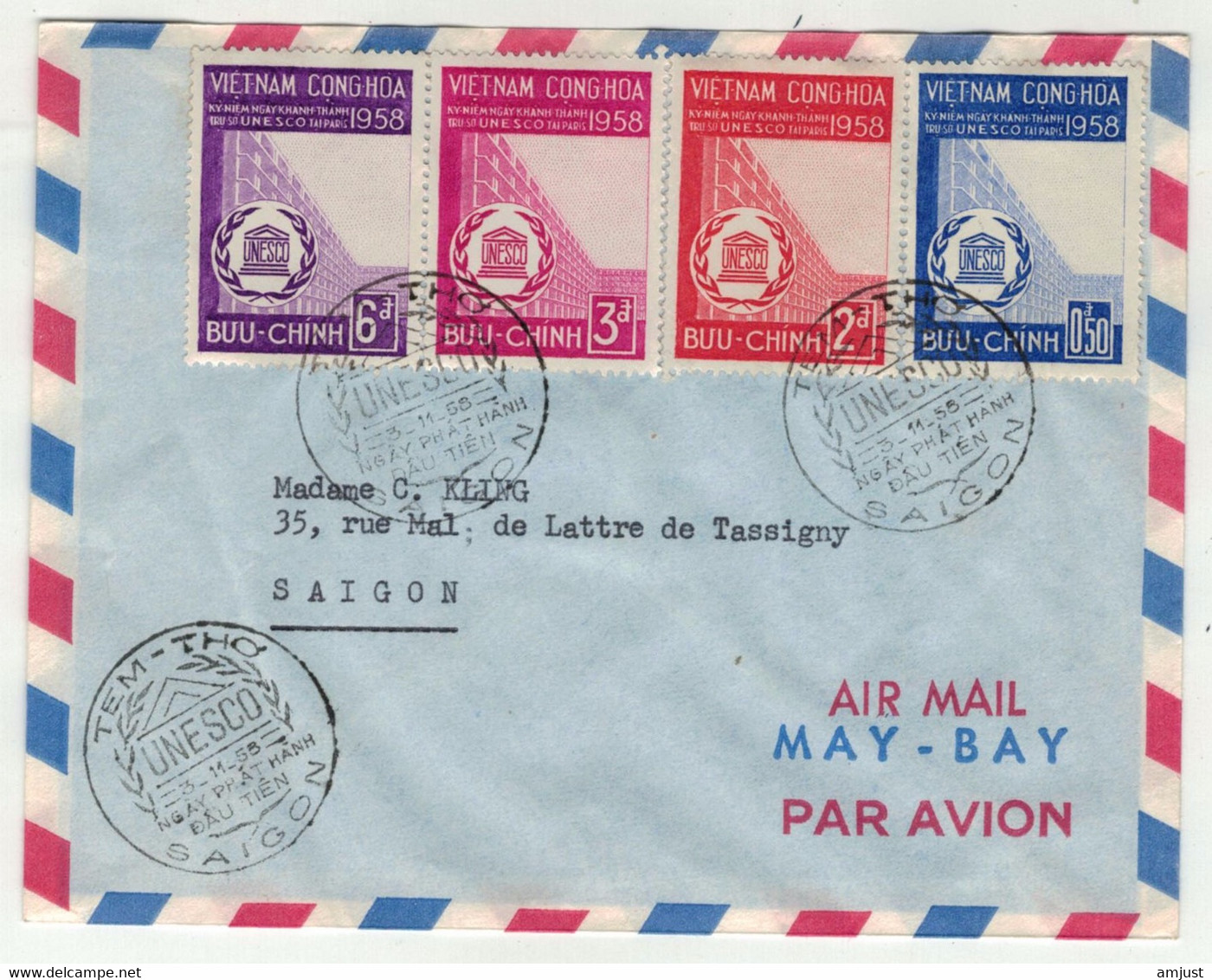 Viêt-Nam // Vietnam //  Lettre FDC Pour Saigon 311/1958 - Vietnam