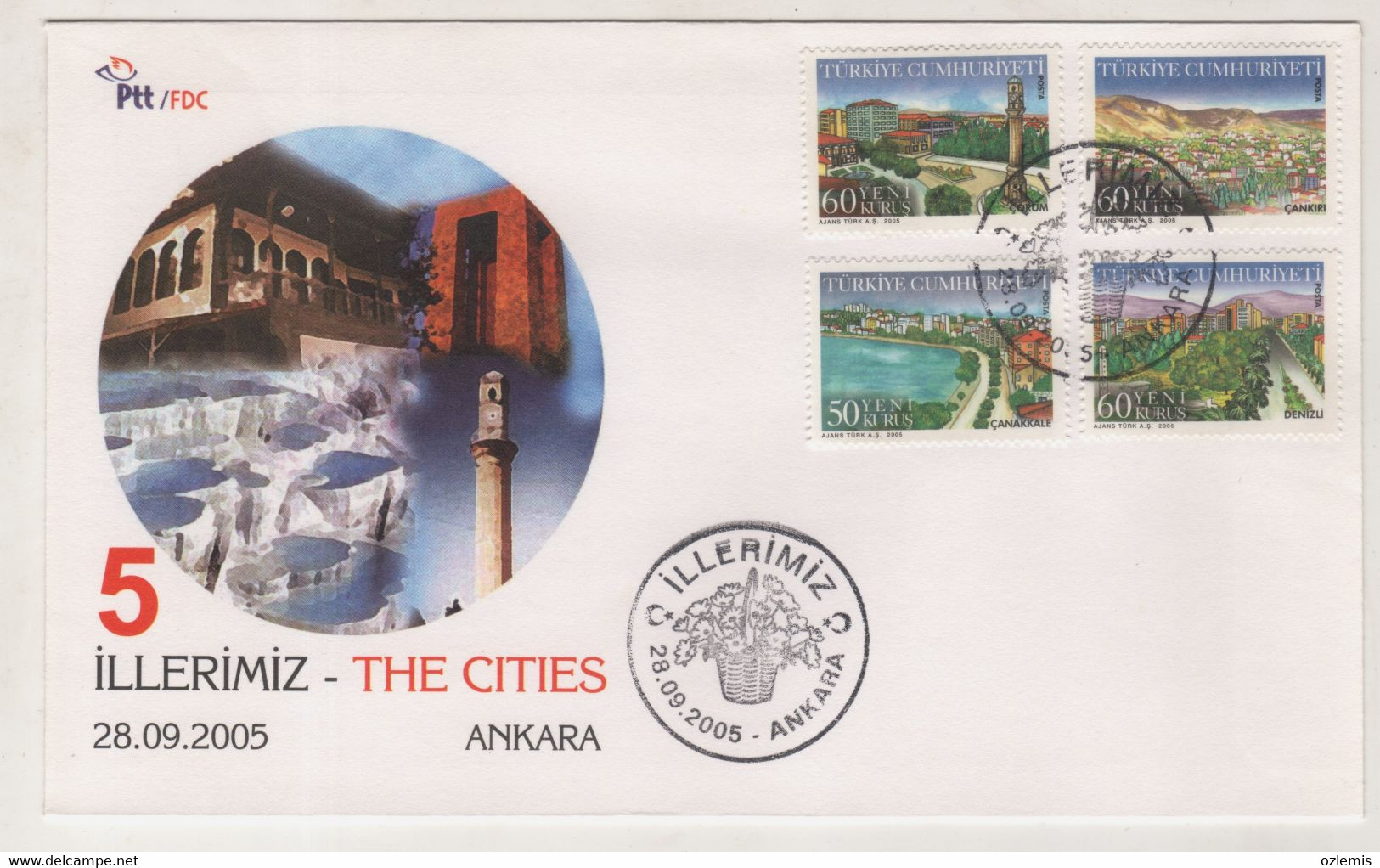TURKEY,TURKEI,TURQUIE,THE CITIES   2005-2006 ,12  FDC - Covers & Documents