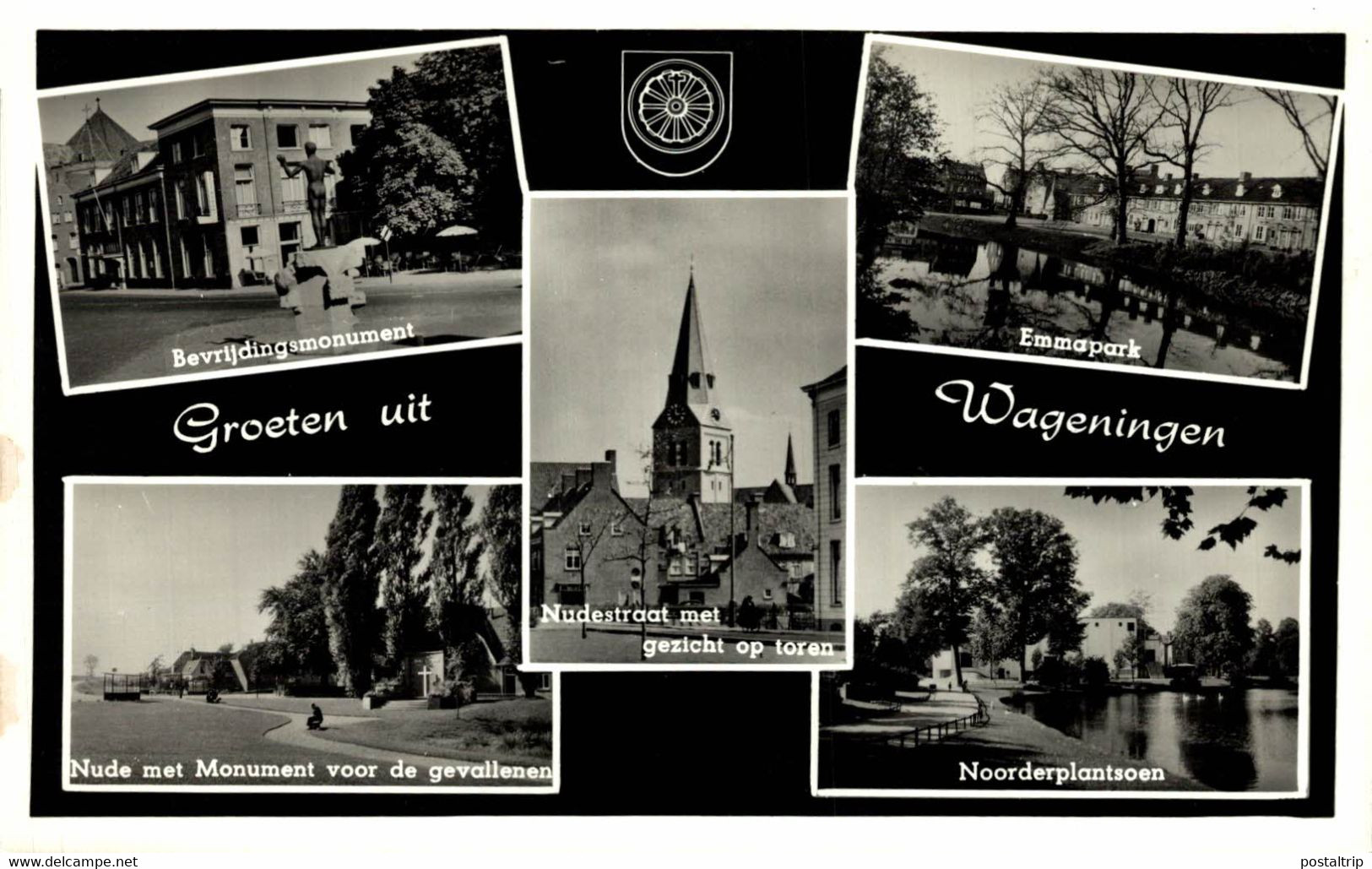 GROETEN UIT WAGENINGEN EMMAPARK BEVRIJDINGSMONUMENT NOORDERPLANTSOEN GELDERLAND WAGENINGEN  HOLLAND HOLANDA NETHERLANDS - Wageningen