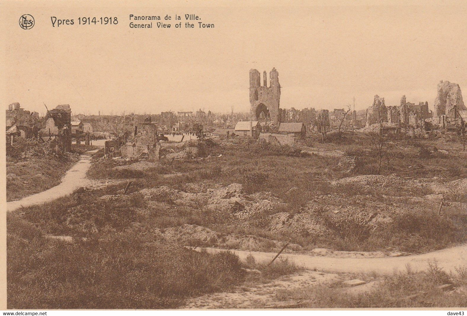 7x Diff Unused Nels Cards Of War Damage As Sample Ypres: Moorslede, Zonnebeke, Gheluvelt, Zillebeke - Guerra 1914-18