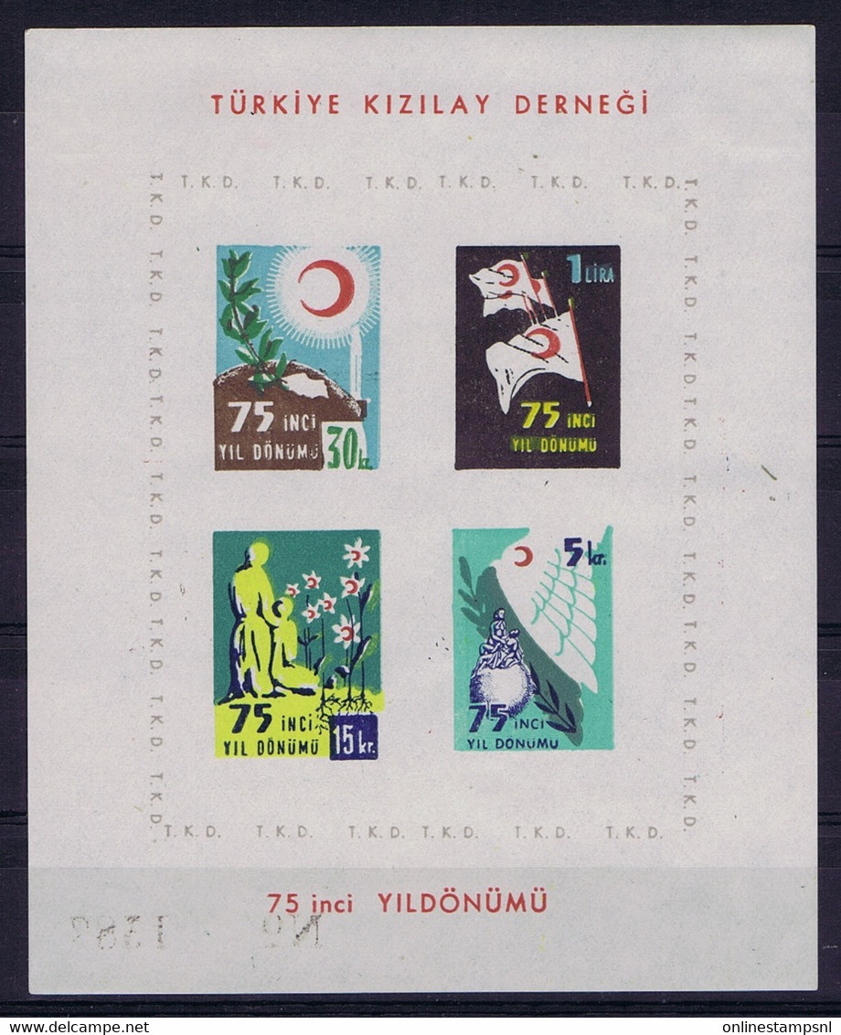 Turkey Mi Zwangszuschlagsmarken Bl 3 1952 Mint Never Hinged, New Without Hinge. Postfrisch - Neufs