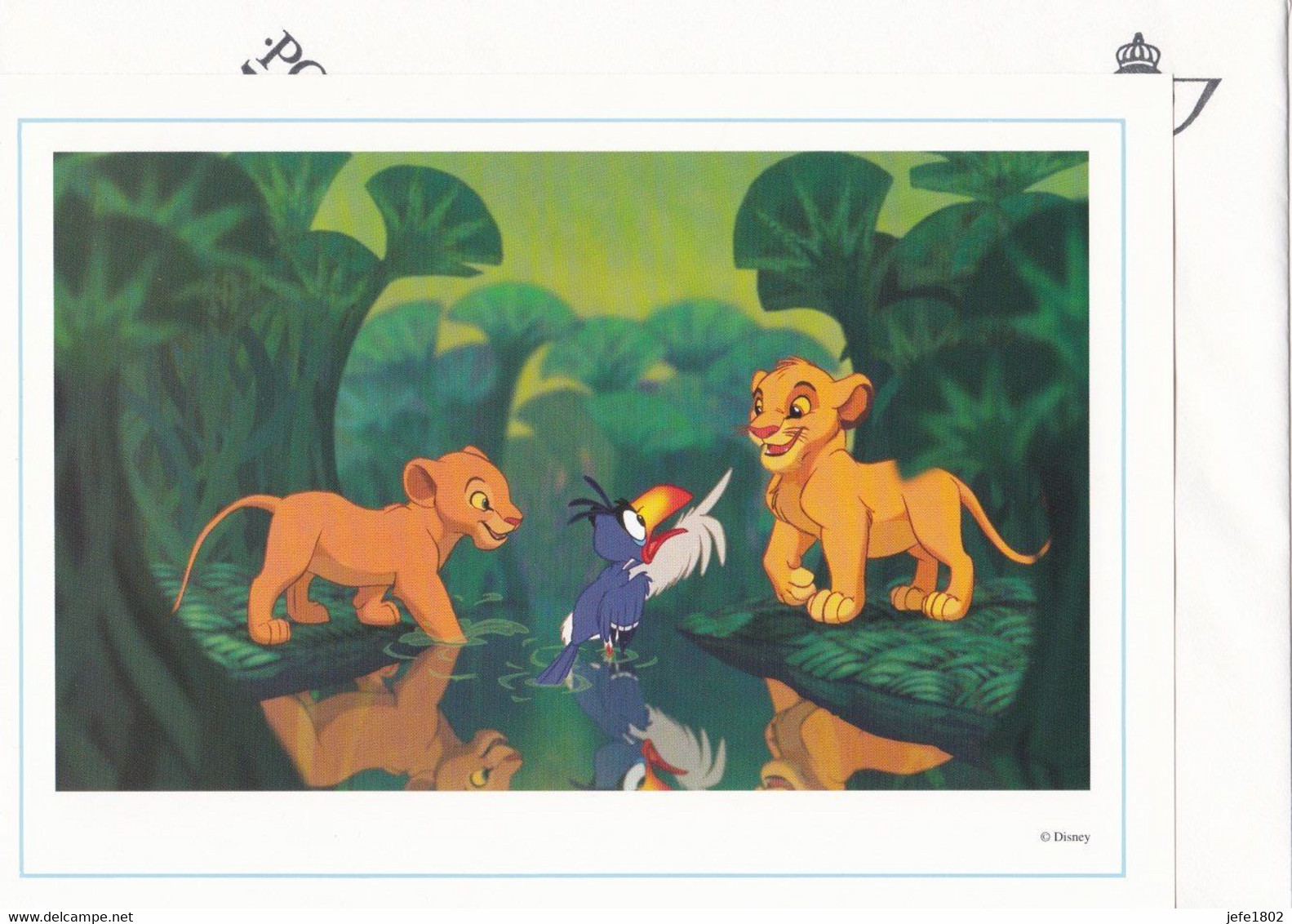 Postogram J 15 - De Leeuwenkoning - The Lions King - Twee Welpen / Disney - Postogram