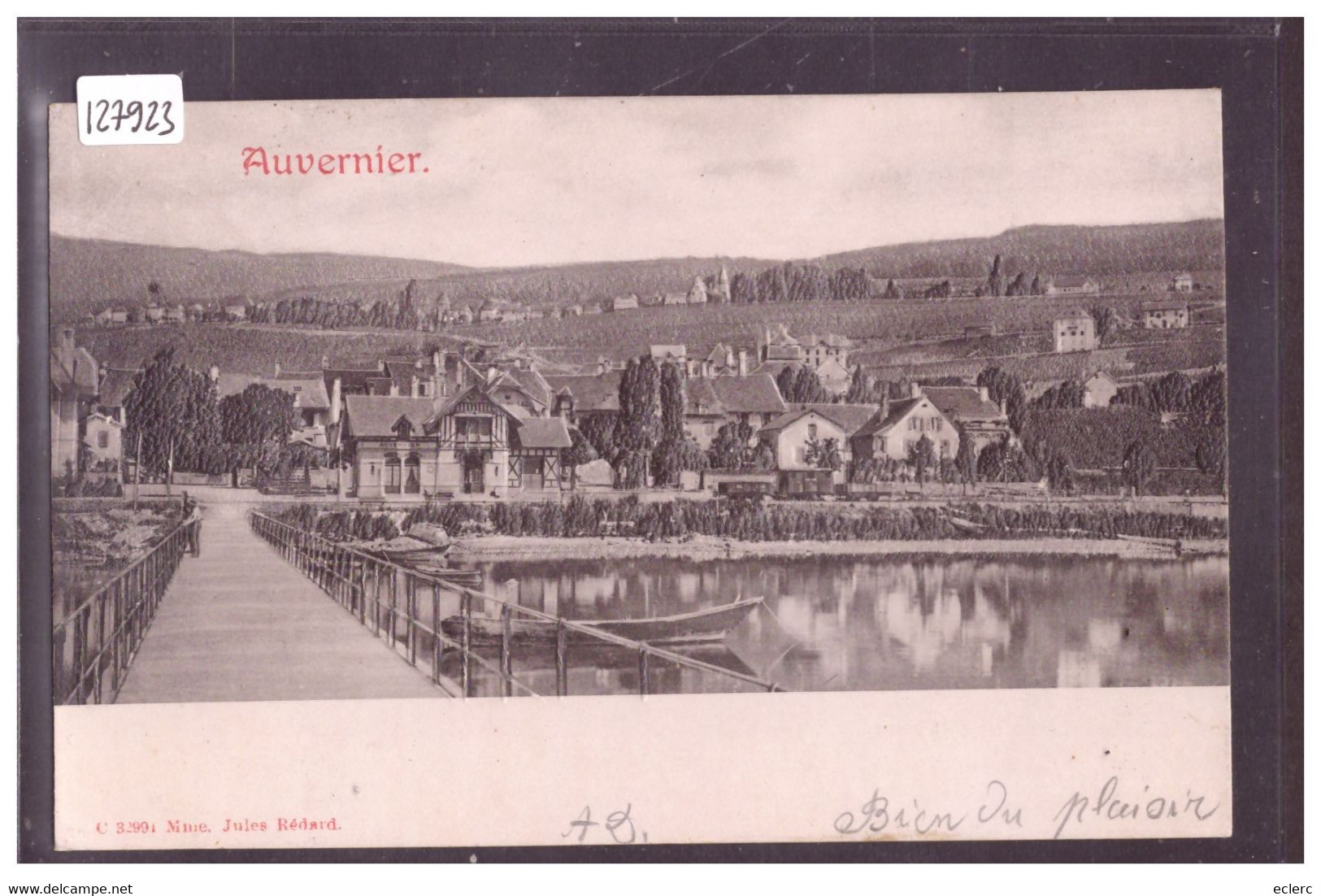 AUVERNIER - CARTE EN RELIEF - PRÄGE KARTE - TB - Auvernier