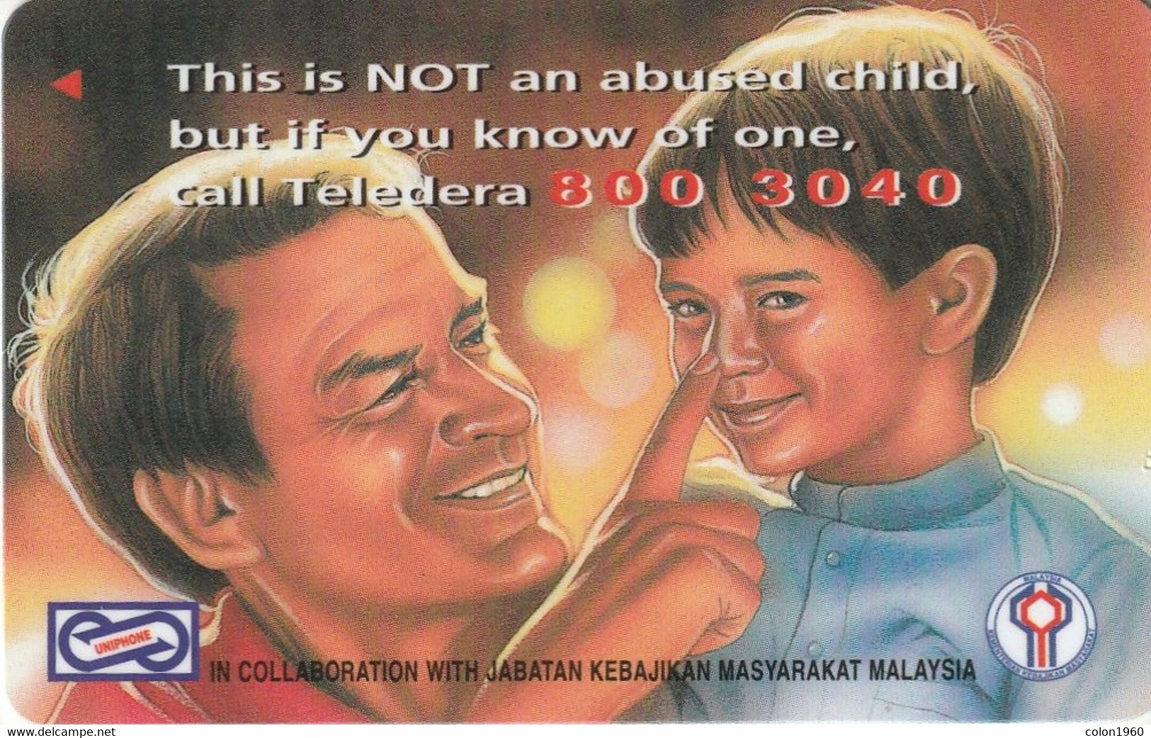 MALASIA. 20USBA. This Is Not An Abused Child. 1995. (050) - Malaysia