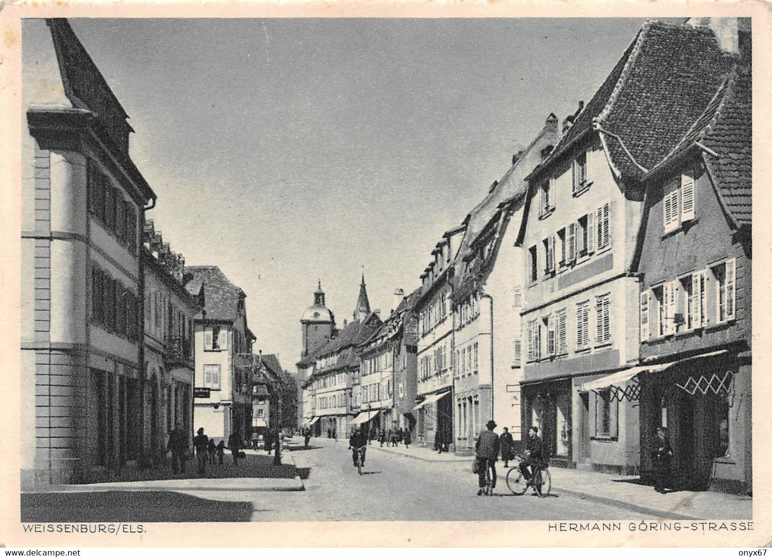 GF-WISSEMBOURG-WEISSENBURG-67-Bas-Rhin-Hermann Göring Strasse-Guerre 39/45-Format 10 X 15 - Wissembourg