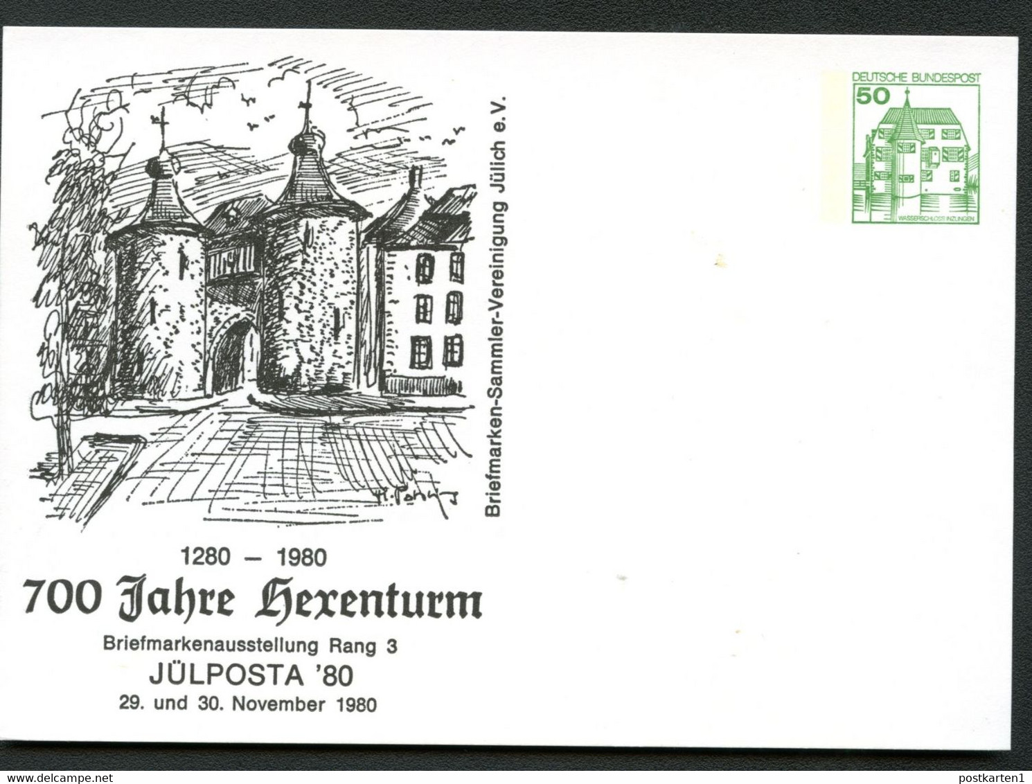 Bund PP104 D2/021 HEXENTURM JÜLICH 1980 - Cartes Postales Privées - Neuves