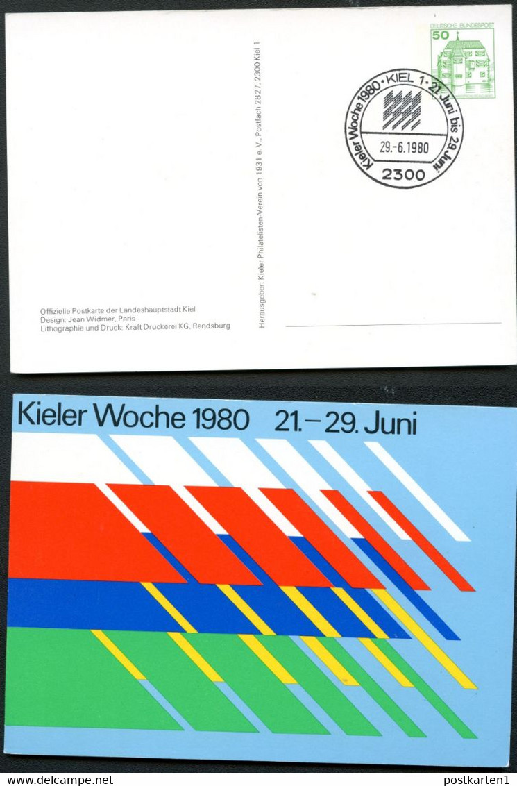 Bund PP104 D2/024 KIELER WOCHE Sost. 1980 - Privé Postkaarten - Ongebruikt