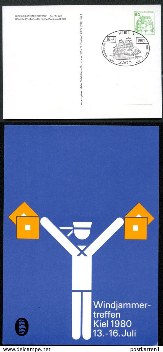 Bund PP104 D2/026 KIELER WOCHE Sost. 1980 - Cartes Postales Privées - Neuves
