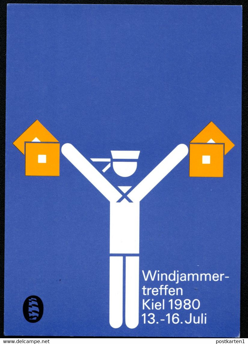 Bund PP104 D2/026 KIELER WOCHE Sost. 1980 - Privatpostkarten - Ungebraucht